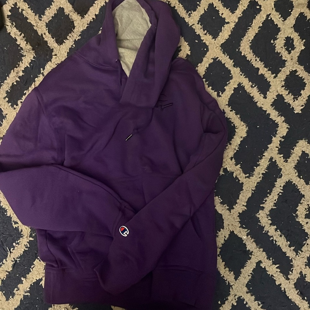 Purple champion men’s hoodie